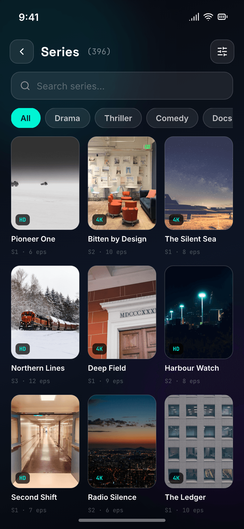 TV Series season episode browser